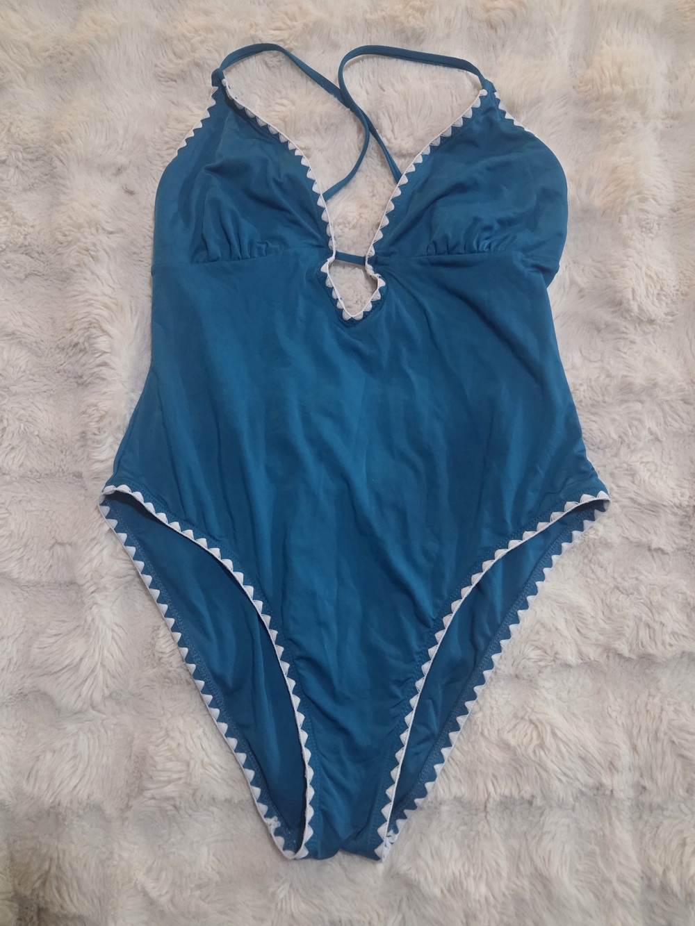 Womens Medium Teal One-Piece Swimsuit